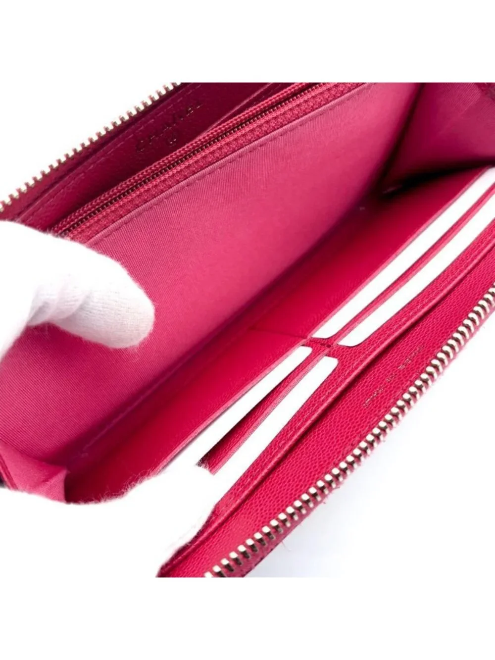 Chanel Wallet New Camellia Embossed Caviar